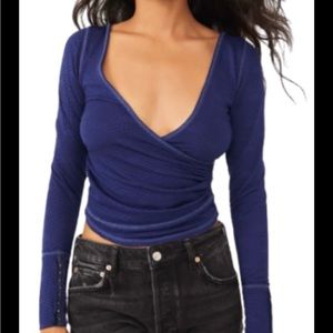 Free People Penny Plunge Neck Stretch Cotton